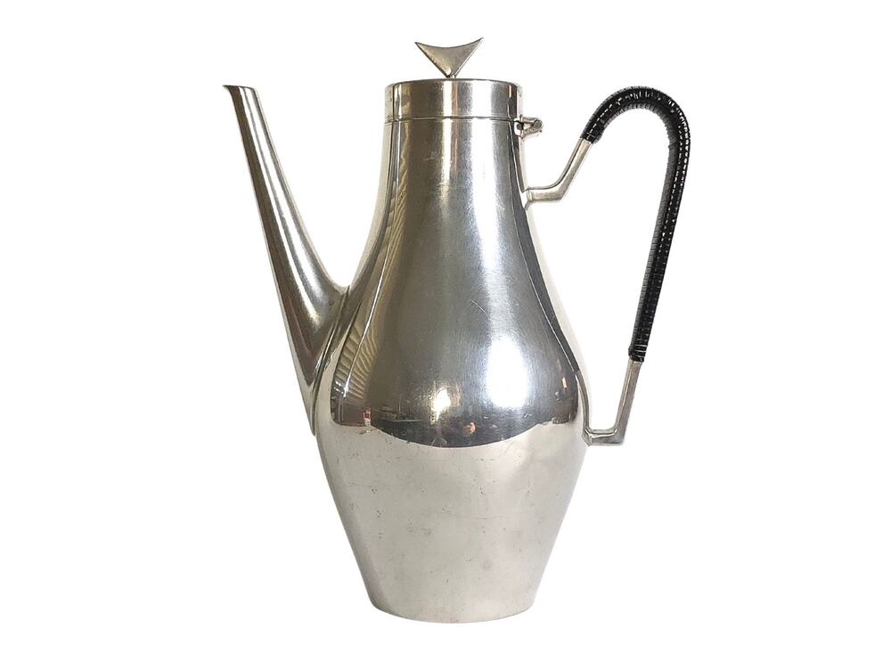 Reed & Barton MCM Pewter Coffee Pot, Denmark Pattern, John Prip Designer
